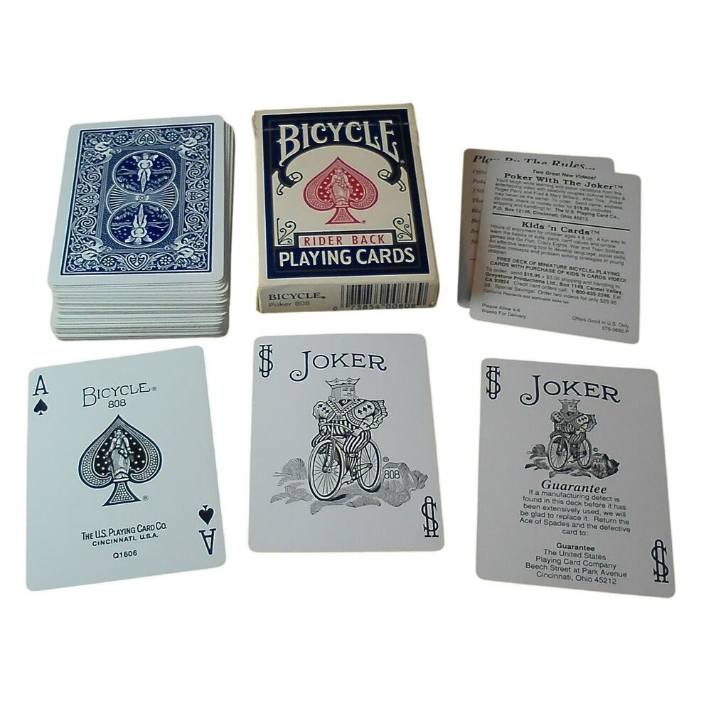 Bicycle Blue Rider Back Playing Cards Complete Deck w/2 Jokers Poker 808